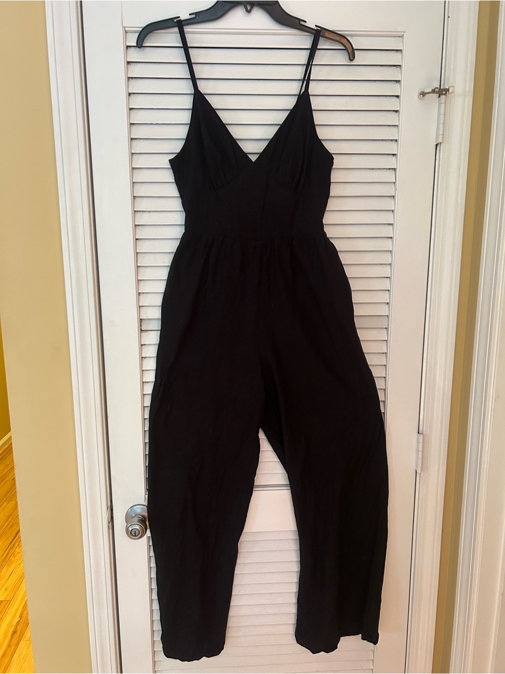 Black Spaghetti-Strap Jumpsuit